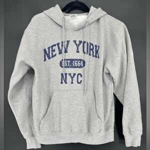 Gray New York NYC Hoodie Size S